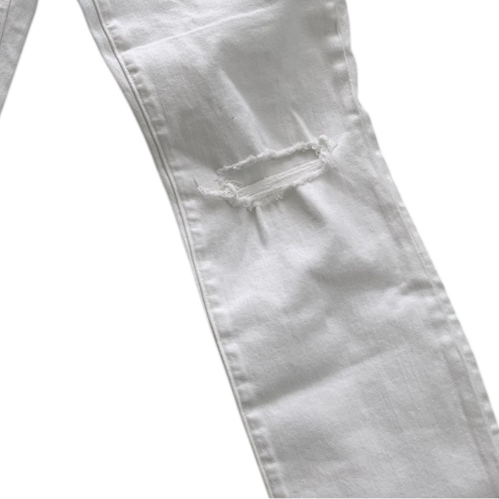 I Crew distressed boyfriend crop white jeans - Picture 7 of 7
